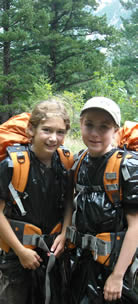 Packing in the rain.